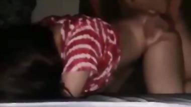 Guy fucks his GF in doggy style in the Nepali sex video