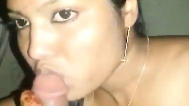 Honeymoon cock sucking video of local desi couple